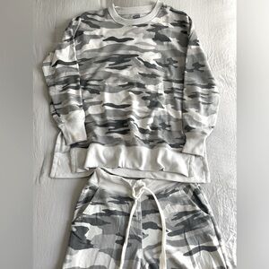Aerie Grey Camo Sweat Set